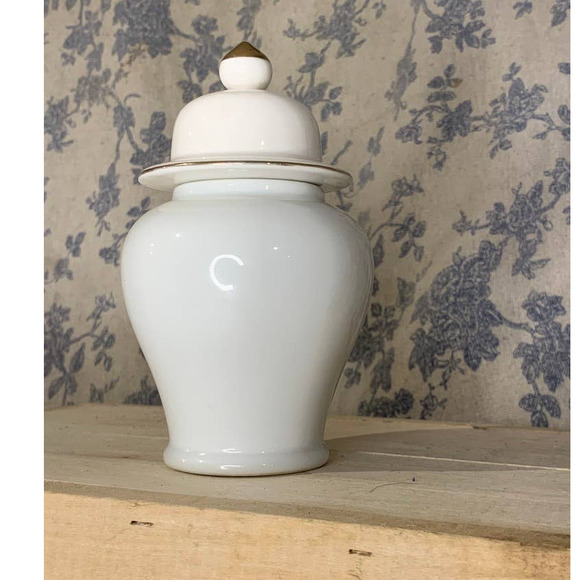 VTG Japan Porcelain Art of Chokin Iris Butterfly Ginger Jar with Gold Silver - Picture 3 of 8